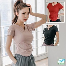 BODYAIR 小V領Q彈性感上衣 瑜珈 慢跑 健身 透氣 舞蹈 運動服