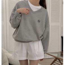 마이쏭 코코브이넥쭈리맨투맨 빅사이즈 데일리룩 긴팔