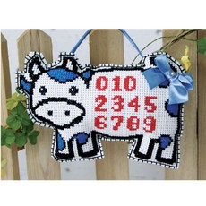 십자수 쿠션형주차쿠션 아크릴 주차쿠션 흔들이 주차쿠션 패키지, C18.토이주차젖소주차, 1개