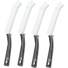 청소용 스크럽 브러시 - 변기 샤워 타일 창문 수도꼭지 스키니 코너 청소 도구용 틈새 4개 블랙, White, 4