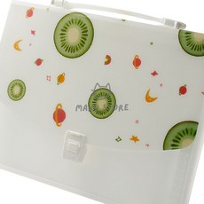 [오마누] 화일철 a4포켓화일 학교용품 도큐먼트 파일백 3p세트 13칸 키위