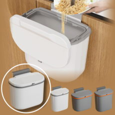 살림부자 걸이식 휴지통 욕실 주방 쓰레기통, 화이트