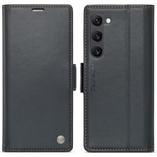 WJXEXRS 아이폰 16E 지갑 케이스 우아한 플립 PU 가죽 케이스 커버 [RFID 차단][카드 홀더][스탠드 기능] 6.1인치용 충격 방지 폰 - 파이버 오렌지