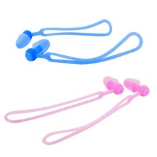 수경일체형 실리콘 귀마개 컬러 수영 스트랩 분실방지 어린이수영용귀마개 어린이수영실리콘귀마개, 1세트, 핑크