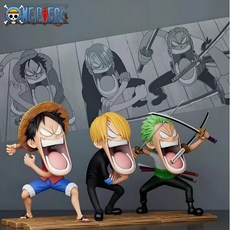 원피스 애니메이션 루피 조로 상디 3종 세트 피규어, 1개