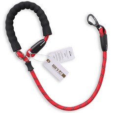 독스랩 숏리드줄 중형견 대형견 로프, 레드, 1개