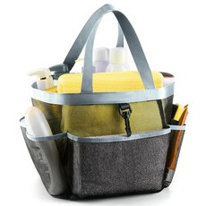 LOYEE메시샤워캐디 대학기숙사방필수품을위한휴대용포켓8개 해변 수영 체육관 여행 욕실용샤워가방블랙124345, Grey