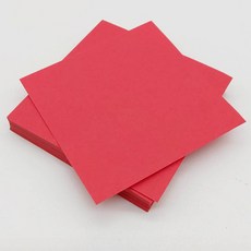 彩色色紙 摺紙 彩色紙 兒童勞作紙 正方形紙鶴紙, 1個, 純色折紙5*5｜大紅【100張】