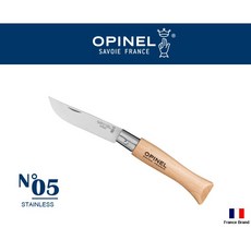 Opinel 法國不銹鋼折刀 No.05 櫸木刀柄, 1個