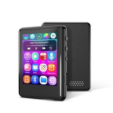 블루투스 5.4가 있는 MP3 플레이어 스피커 FM 라디오 음성 녹음기가 아동용 휴대용 음악 이어폰이 터치스크린 내장 마이크로 SD 카드 슬롯 최대 512GB 확장 지원, 블루투스 5.4가 있는 MP3 플레이어, 스피커, FM