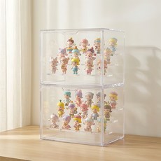 Curious Pony 피규어 장식장 피규어 케이스 아크릴 진열대, 2개