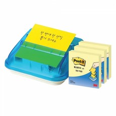 블루 76x76mm100매x3 포스트잇 3M 점착메모지 팝업디스펜서팩 C-4214, 개 (1개입)