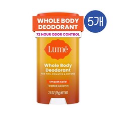 루메 홀 바디 우먼 데오드란트 토스티드 코코넛향 Lume Whole Body Women's Deodorant, 75g, 5개