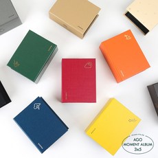 (10색상) 모멘트 3x5 100장보관 사진앨범 대용량 초음파 성장 커플, 모멘트 3X5앨범 : 오렌지(3X5)