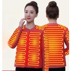 온열조끼 방한용품 배터리 열 히팅 발열조끼 온열, 상세 페이지 참고, 3XL 주황색