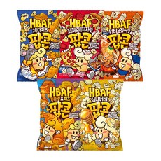 HBAF 바프 팝콘 체다치즈+페퍼로니피자+버터오징어+카라멜치즈+허니버터 (총 5개), 80g