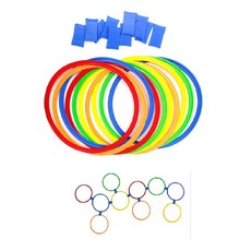 체육놀이 다리근육 집중력발달 홉스코치링 스포츠 집콕놀이 신체발달 유아, 1세트, 혼합