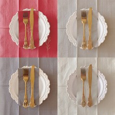 오릴리 파티 플라워 엘레간트 무드 금박 3겹 빅사이즈 접대용 냅킨, 1세트, 16개입, 금박 라이트 그레이 L 40cm (3겹)