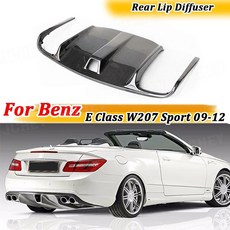 E 클래스 카본 리어 립 스포일러 범퍼 디퓨저 벤츠 W207 C207 쿠페 E260 E300 E350 09-12 호환, 카본 fiber