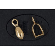 沐錦飾品材料DIY大鑄銅墜子夾頭@30 50入，手工藝材料包，項鍊手鍊配件，DIY飾品配件，墜子夾扣, (金)50入/瓶, 1個