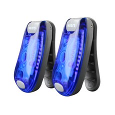 [웨어스] LED 야간안전등 (2개입) 자전거후미등 경광등 강아지led 다용도led라이트 클립형, 파랑-파랑, 2개
