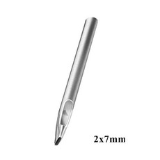 가죽 펀칭 도구 타원형 플랫 45 모서리 스틸 수공구 둥근 DIY 벨트 마우스, 1개, 2x7mm
