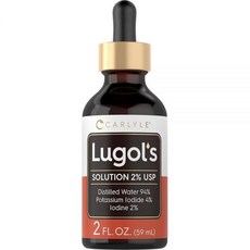 Carlyle Lugols 요오드 2% 59.1ml(2온스) | 요오드화 칼륨 및 요오드 용액 2% 액체 방울, 1개