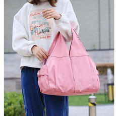 반야스토리 스포츠 더플백 피트니스 요가 운동 건식 습식 보스턴백 방수 헬스 수영 여행 포켓 가방, 핑크, 1개