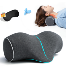 Soolink 목편한 메모리품 3D베개 숙면 경추 목베개 일자목거복목 침대 소파, 1개, 그레이