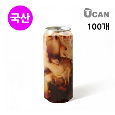 국산 페트캔 500ml 투명 플라스틱 음료배달용 캔시머 공캔 100개 뚜껑미포함