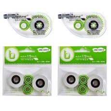 더주니 바르네 수정테이프 8M 본품 리필 BCT-1158, 1개, 본품 2개 + 리필 2개 세트