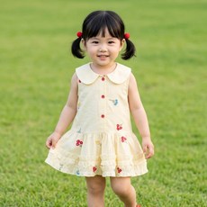 몽실이 자수플라워 카라 나시원피스