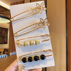 여성 셀프 허리 수선 브로치 핀 사이즈 조절 옷핀 4종, C, 1세트