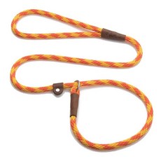 Mendota Pet 슬립 목줄 - 강아지 리드 및 칼라 콤보 - 미국 제조 - 다이아몬드 사암 1cm x 1.2m(3/8인치 x 4피트) - 소형/중형 품종용, 사파이어