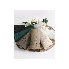 퀼트스타 [20cm 대폭] 글로리 플라워 면자수레이스, 1개, 6 블랙