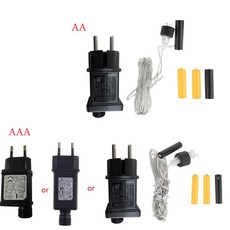 EU 플러그 AA AAA 배터리 제거기 라디오 LED 조명 전기 장난감에 대 한 2x 3x 전원 공급 장치 케이블 교체