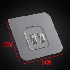 6x6cm透明掛勾, 6x6cm透明單爪扣, 1套