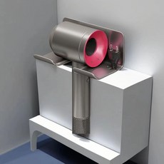 免打孔吹風機架 浴室壁掛收納支架 適用多款吹風機, 1個, 【雲母灰】簡單款太空鋁（十年保質）