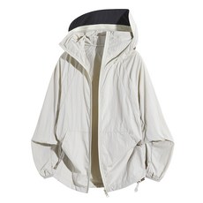 防曬衣 男 冰絲 男女同款 夏季薄款夾克 工裝防曬服 連帽皮膚衣外套