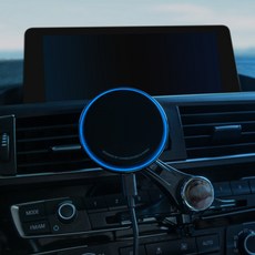 카멜레온360 맥세이프 차량용 핸드폰 거치대 무선 충전 CD슬롯 카맥, 다크그레이