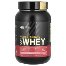 Optimum Nutrition 옵티멈뉴트리션 골드 스탠다드 웨이 딜리셔스 스트로베리 907g 파우더 프로틴 단백질보충제, 1개