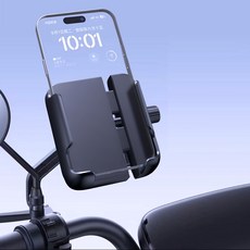 자전거 흔들림 방지 핸드폰 거치대 라이브 촬영 튼튼한 휴대폰 네비게이션 충격흡수, 백미러형
