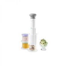 Cuisinart FastFreeze 5-in-1 아이스크림과 호환용 뚜껑이 있는 아이스크림 메이커 디저트 컵 2팩, 0.5 Pint, 그레이 &amp; 그린