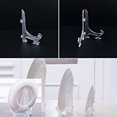 비워크 플라스틱 접시 진열대 접시거치대 접시받침대 접시스탠드 전시용품, 소 4P