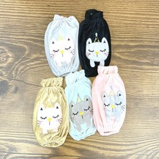 (5개 묶음)FG12 잠자는 냥이 캐릭터 팔토시 학생선물 극세사, 랜덤