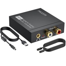 PROZOR 192KHz 디지털아날로그 오디오 컨버터 DAC 디지털 SPDIF 광학 아날로그 LR RCA Toslink 3.5mm 잭 어댑터 PS3 HD DVD PS4 앰프 애, ABS Shell