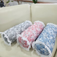 쭈앙 여름 캔디베개 커버 시어서커 베개 여름 둥근베개 원형 여름베개 커버 여름침구