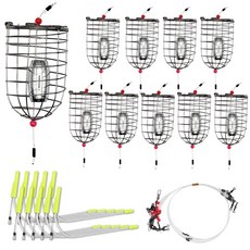 마리수 카고망 카고낚시 10개입 세트 빨대 채비 파이프 편대 자작채비 60g 봉돌포함, 1개, 대(세트10개입)