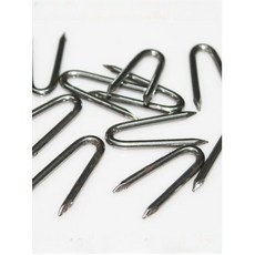 U자못 V자철못 철망 말뚝 말뚝철사 전용 울타리 고정핀 1.5인치 4x38 20개 소형, 6점 2x20 70개 소형