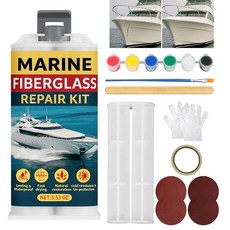 보트용 해양 유리 섬유 수리 키트 쿼츠 조리대 구멍 틈 깊은 균열 긁힘 색상 매칭 등을 수리하는 데 사용 158618